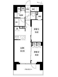 プレディアコート西日暮里 2LDKの間取図画像