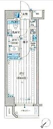 プレール・ドゥーク東京EAST2 1Kの間取図画像