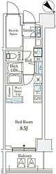 リテラス西日暮里 ワンルームの間取図画像