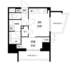プレディアコート西日暮里 1DKの間取図画像
