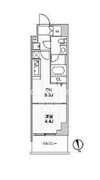 リテラス南千住サウス 1DKの間取図画像