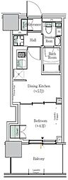 ワンルーフレジデンス西日暮里 1DKの間取図画像