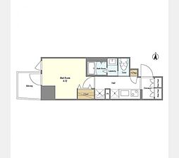 TSResidence北上野 1Kの間取図画像