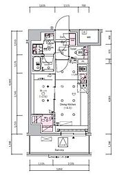 シーフォルム北千住(SYFORME KITA-SENJYU) 2Kの間取図画像