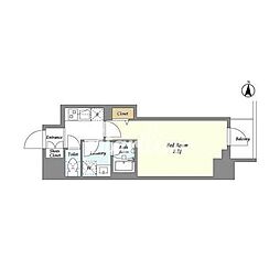 クラリティア入谷 1Kの間取図画像