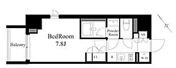 ラティエラ上野入谷 1Kの間取図画像