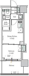 ワンルーフレジデンス西日暮里 1DKの間取図画像