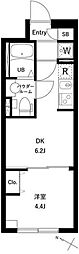 コンポジット千駄木ヒルトップ 1DKの間取図画像