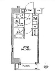 ティモーネ浅草リーヴァ 1Kの間取図画像