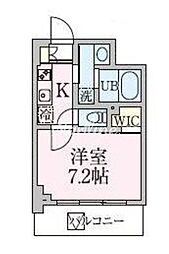 ブランシュワ 1Kの間取図画像