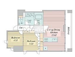 プロスペクトKALON三ノ輪 2LDKの間取図画像