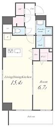 SKYGARDEN 1LDKの間取図画像