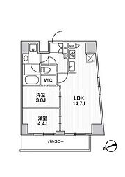リテラス南千住サウス 2LDKの間取図画像