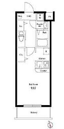 ラヴィエント浅草言問 ワンルームの間取図画像