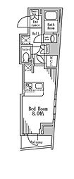 ラビエール東京 ワンルームの間取図画像