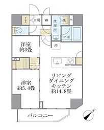 アジールコート町屋 2LDKの間取図画像