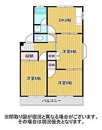 間取図画像 3DK
