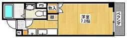 ウィステリア伍番館 ワンルームの間取図画像