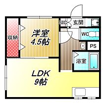 辻野ハイツ  ｜ 大阪府八尾市木の本3丁目（賃貸アパート1LDK・1階・36.90㎡） その2