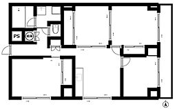 カーサ田原町 7階4DKの間取り