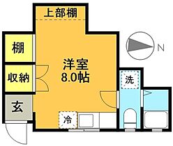 東京都世田谷区羽根木２丁目（賃貸アパート1R・1階・18.50㎡） その2