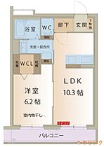 愛知県長久手市氏神前（賃貸マンション1LDK・1階・40.15㎡） その2