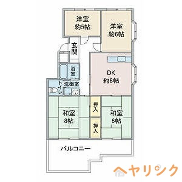 アルス88 ｜愛知県名古屋市名東区上社3丁目(賃貸マンション4DK・4階・70.01㎡)の写真 その2