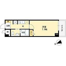 Osaka Metro御堂筋線 動物園前駅 徒歩7分の賃貸マンション 3階1Kの間取り