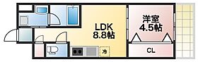 大阪府大阪市西成区橘2丁目（賃貸マンション1LDK・5階・34.15㎡） その2