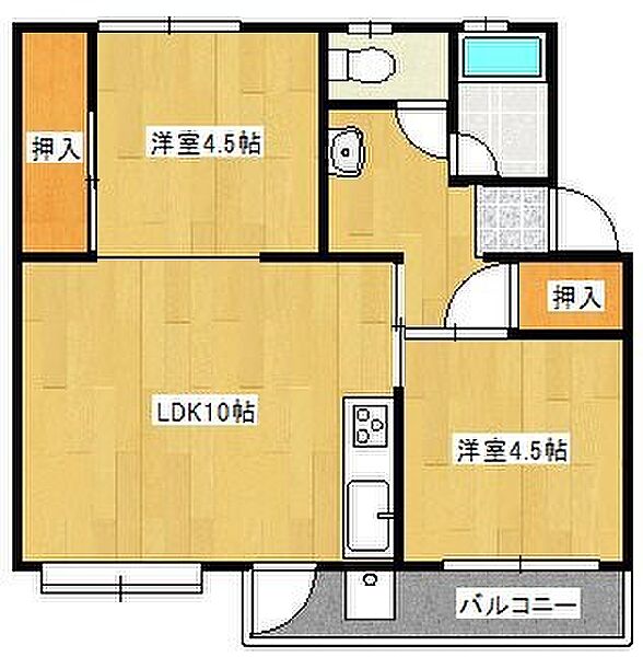 ユートピア八天（八天町） 402｜長崎県諫早市八天町(賃貸マンション2LDK・4階・43.30㎡)の写真 その2