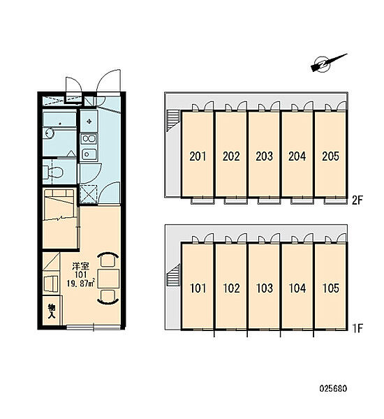 レオパレスアルモニ3番館 ｜京都府京都市右京区梅津罧原町(賃貸アパート1K・1階・19.87㎡)の写真 その4