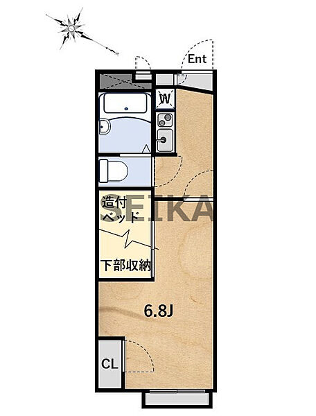 レオパレスフージー桃山 ｜京都府京都市伏見区桃山町丹後(賃貸アパート1K・2階・20.17㎡)の写真 その2