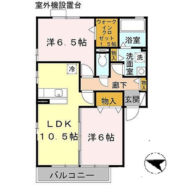 ラフィエール 201｜兵庫県たつの市御津町苅屋(賃貸アパート2LDK・2階・57.93㎡)の写真 その2