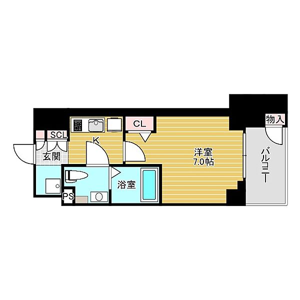 ワールドアイ大阪城EASTアドバンス 1202｜大阪府大阪市東成区深江南1丁目(賃貸マンション1K・12階・24.57㎡)の写真 その2