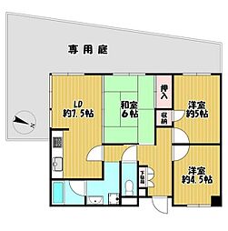 クリーンピア英賀保 3DKの間取図画像