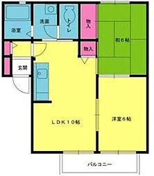 マーリンキー・ドム 2LDKの間取図画像