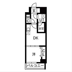 OAKLANCE 森下II(旧TRADIS森下II) 1DKの間取図画像