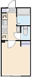JR京浜東北・根岸線 鶴見駅 徒歩13分の賃貸アパート 2階1Kの間取り