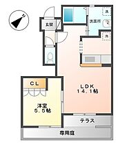 広島県広島市安佐北区大林１丁目（賃貸アパート1LDK・1階・45.00㎡） その2