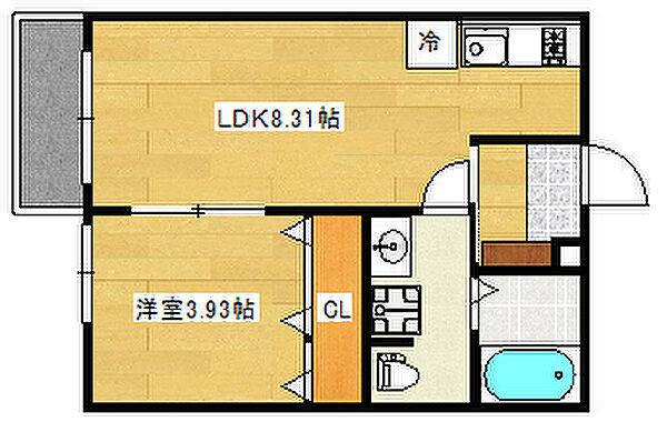 広島県広島市西区庚午北４丁目(賃貸アパート1LDK・3階・30.18㎡)の写真 その2