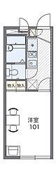 JR可部線 梅林駅 徒歩10分の賃貸アパート 2階1Kの間取り