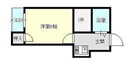広島電鉄8系統 舟入町駅 徒歩7分の賃貸マンション 3階ワンルームの間取り