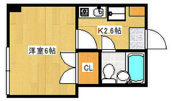 広島県広島市南区皆実町３丁目(賃貸マンション1K・2階・25.47㎡)の写真 その2