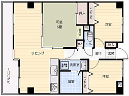 広島高速交通アストラムライン 牛田駅 徒歩30分の賃貸マンション 1階3LDKの間取り
