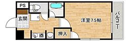広島電鉄宮島線 楽々園駅 徒歩4分の賃貸マンション 1階1Kの間取り