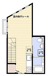 広島高速交通アストラムライン 安東駅 徒歩10分の賃貸アパート 2階ワンルームの間取り
