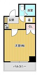 広島電鉄8系統 舟入本町駅 徒歩2分の賃貸アパート 2階1Kの間取り