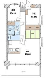 広島高速交通アストラムライン 牛田駅 徒歩26分の賃貸マンション 6階3LDKの間取り