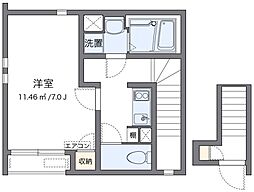 JR芸備線 安芸矢口駅 徒歩17分の賃貸アパート 2階1Kの間取り