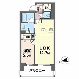 広島電鉄9系統 八丁堀駅 徒歩7分の賃貸マンション 9階1LDKの間取り